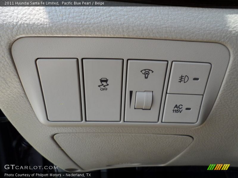 Pacific Blue Pearl / Beige 2011 Hyundai Santa Fe Limited