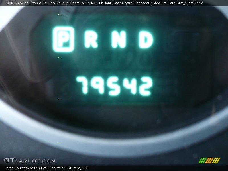 Brilliant Black Crystal Pearlcoat / Medium Slate Gray/Light Shale 2008 Chrysler Town & Country Touring Signature Series