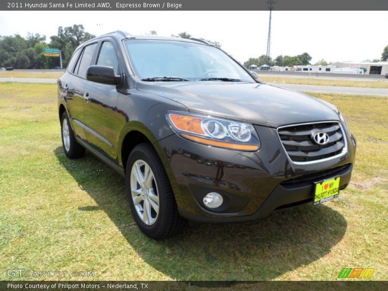 Espresso Brown / Beige 2011 Hyundai Santa Fe Limited AWD