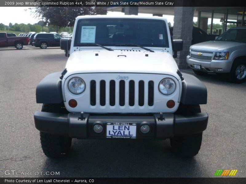 Stone White / Dark Slate Gray/Medium Slate Gray 2009 Jeep Wrangler Unlimited Rubicon 4x4