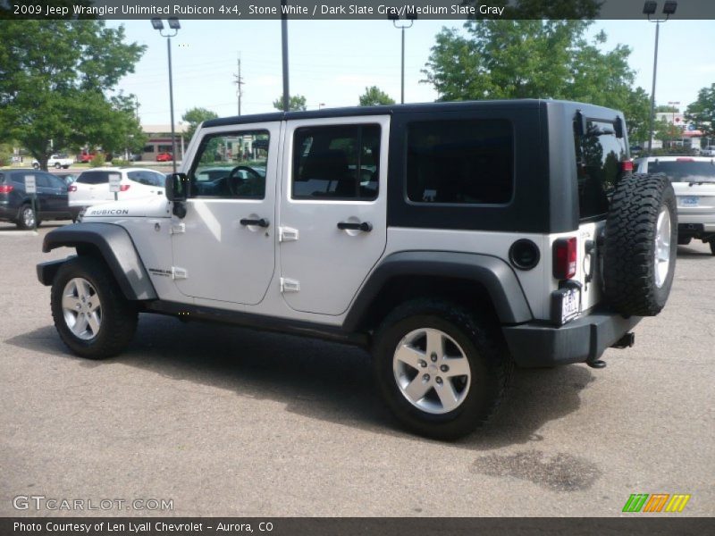 Stone White / Dark Slate Gray/Medium Slate Gray 2009 Jeep Wrangler Unlimited Rubicon 4x4