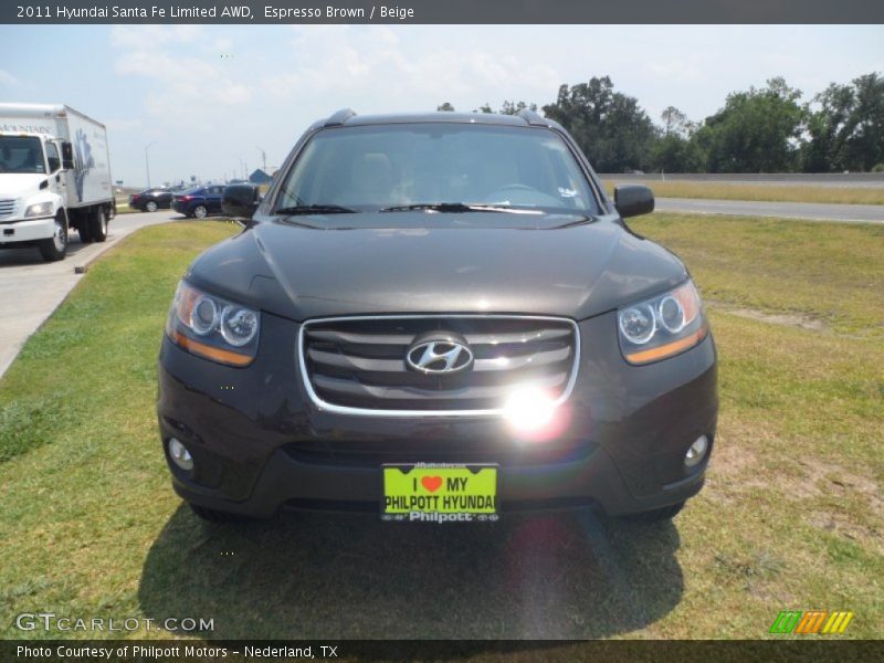 Espresso Brown / Beige 2011 Hyundai Santa Fe Limited AWD