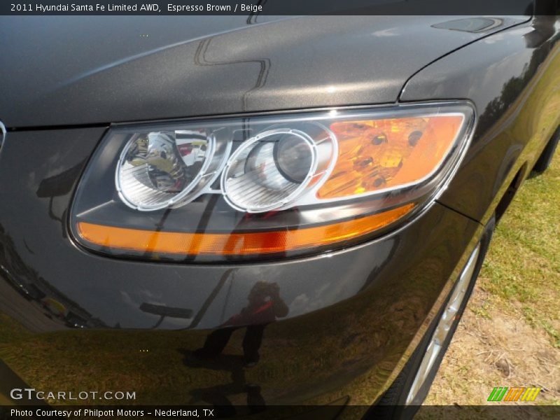 Espresso Brown / Beige 2011 Hyundai Santa Fe Limited AWD