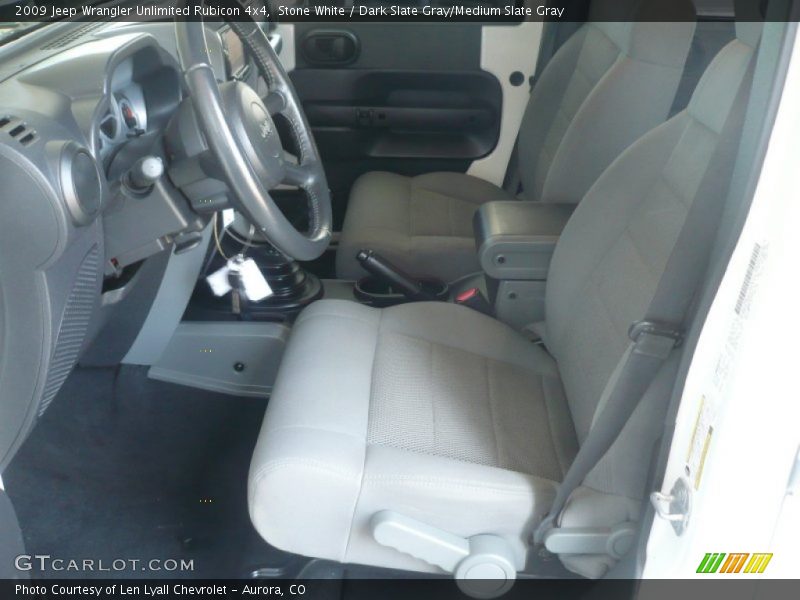 Stone White / Dark Slate Gray/Medium Slate Gray 2009 Jeep Wrangler Unlimited Rubicon 4x4