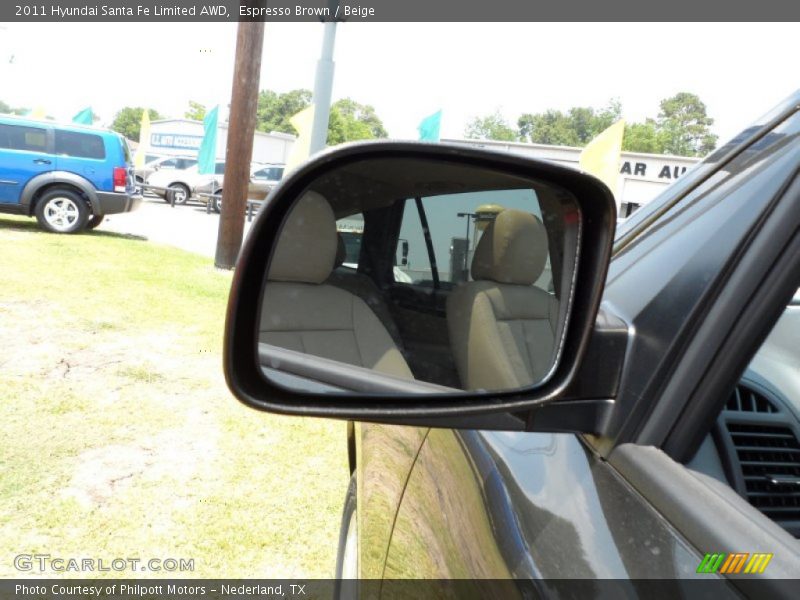 Espresso Brown / Beige 2011 Hyundai Santa Fe Limited AWD
