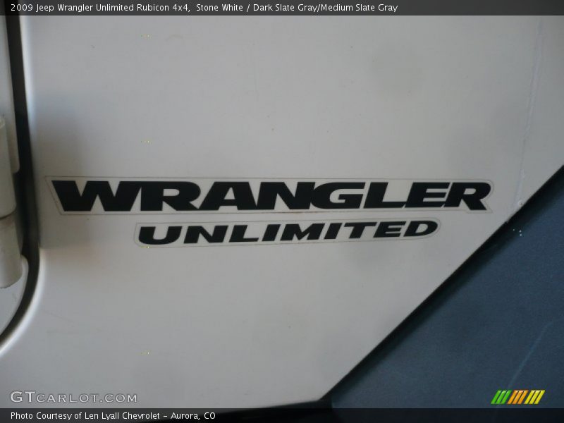 Stone White / Dark Slate Gray/Medium Slate Gray 2009 Jeep Wrangler Unlimited Rubicon 4x4