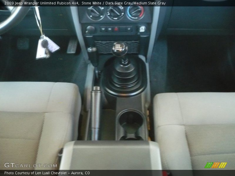 Stone White / Dark Slate Gray/Medium Slate Gray 2009 Jeep Wrangler Unlimited Rubicon 4x4