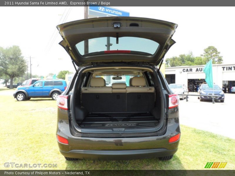 Espresso Brown / Beige 2011 Hyundai Santa Fe Limited AWD