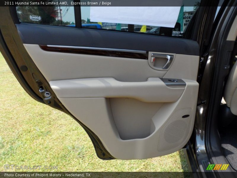 Espresso Brown / Beige 2011 Hyundai Santa Fe Limited AWD