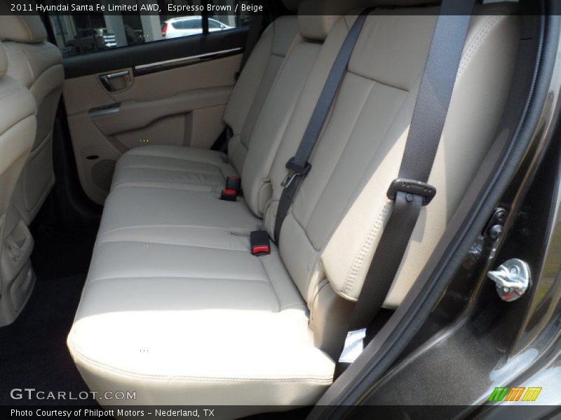 Espresso Brown / Beige 2011 Hyundai Santa Fe Limited AWD