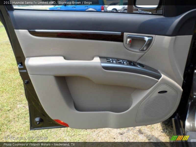 Espresso Brown / Beige 2011 Hyundai Santa Fe Limited AWD