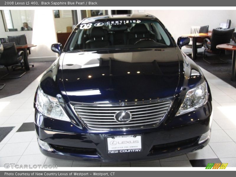 Black Sapphire Blue Pearl / Black 2008 Lexus LS 460