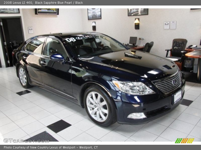 Black Sapphire Blue Pearl / Black 2008 Lexus LS 460