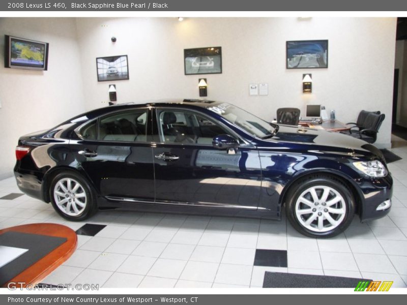 Black Sapphire Blue Pearl / Black 2008 Lexus LS 460