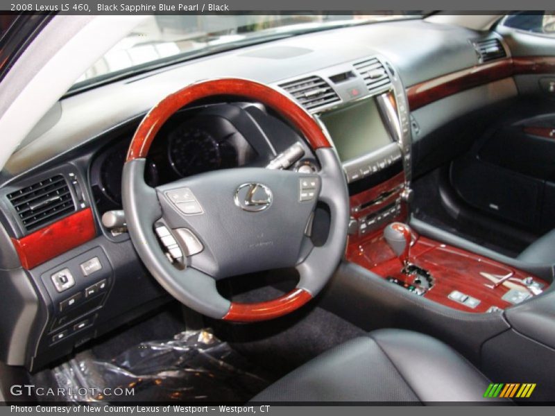 Black Sapphire Blue Pearl / Black 2008 Lexus LS 460