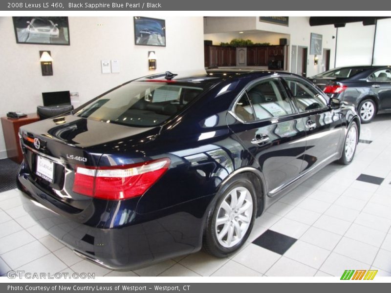 Black Sapphire Blue Pearl / Black 2008 Lexus LS 460