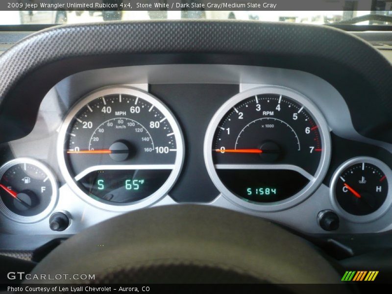 Stone White / Dark Slate Gray/Medium Slate Gray 2009 Jeep Wrangler Unlimited Rubicon 4x4
