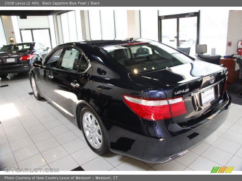 Black Sapphire Blue Pearl / Black 2008 Lexus LS 460