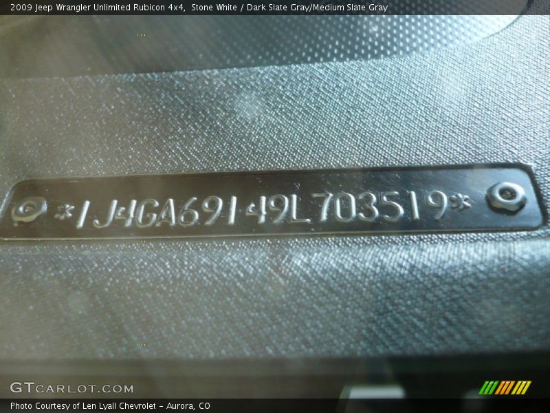 Stone White / Dark Slate Gray/Medium Slate Gray 2009 Jeep Wrangler Unlimited Rubicon 4x4