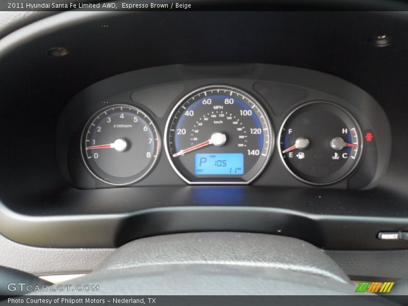  2011 Santa Fe Limited AWD Limited AWD Gauges