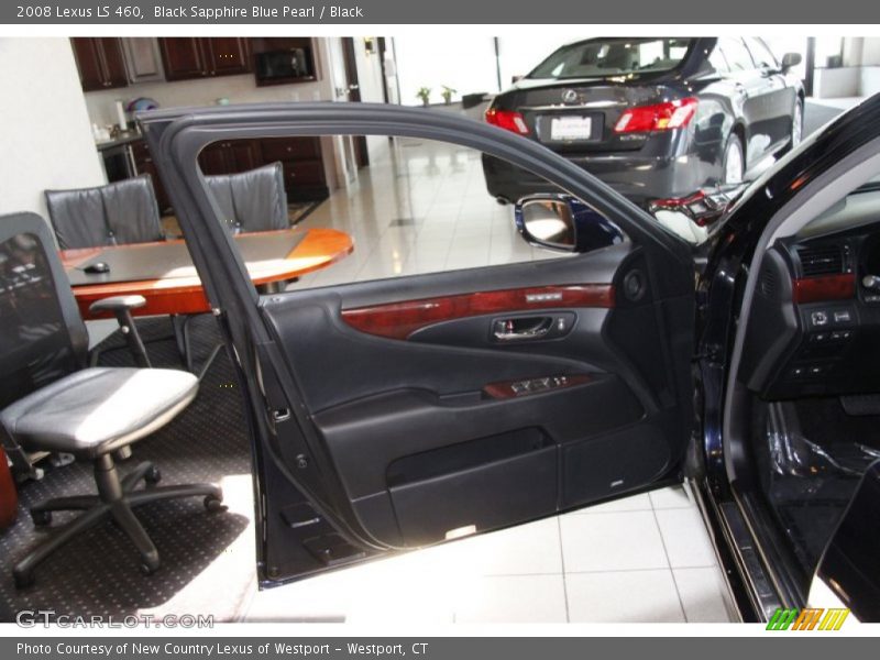 Black Sapphire Blue Pearl / Black 2008 Lexus LS 460