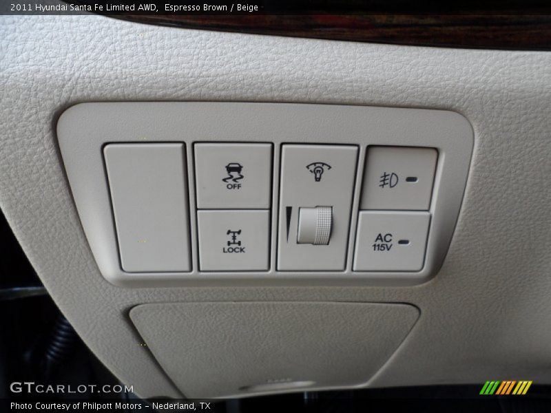 Controls of 2011 Santa Fe Limited AWD
