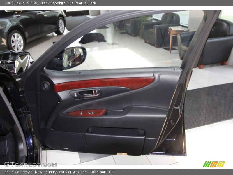 Black Sapphire Blue Pearl / Black 2008 Lexus LS 460