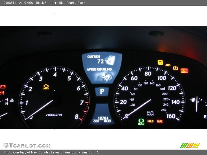 Black Sapphire Blue Pearl / Black 2008 Lexus LS 460
