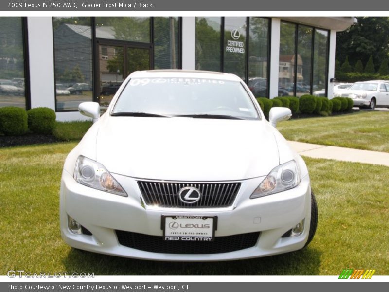 Glacier Frost Mica / Black 2009 Lexus IS 250 AWD