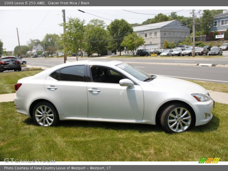 Glacier Frost Mica / Black 2009 Lexus IS 250 AWD