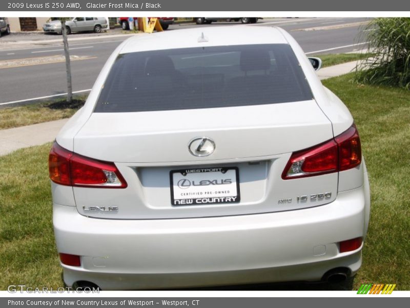 Glacier Frost Mica / Black 2009 Lexus IS 250 AWD