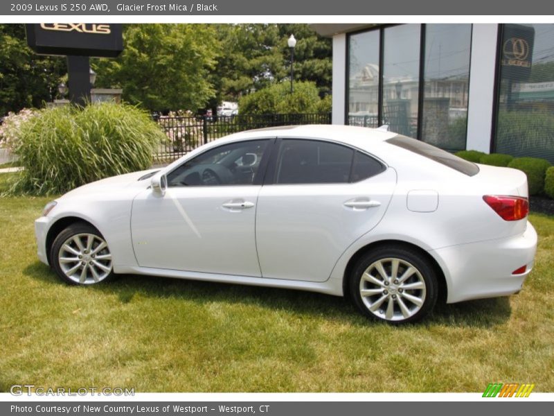 Glacier Frost Mica / Black 2009 Lexus IS 250 AWD