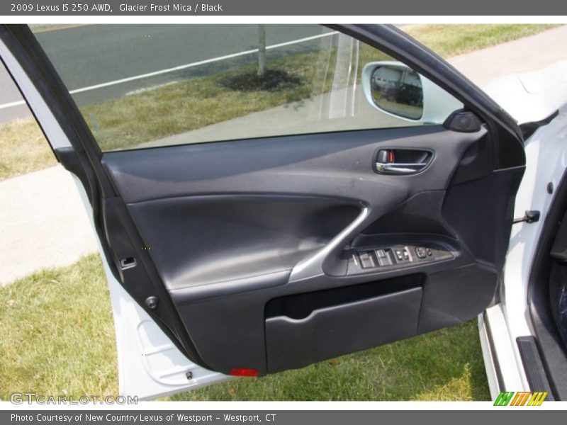 Glacier Frost Mica / Black 2009 Lexus IS 250 AWD