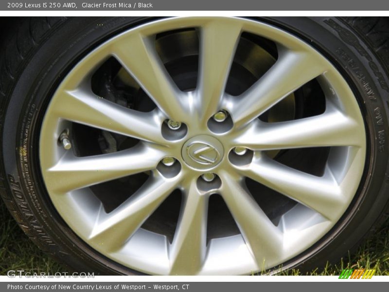 Glacier Frost Mica / Black 2009 Lexus IS 250 AWD
