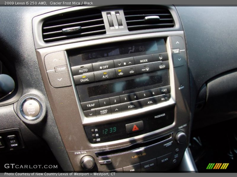 Glacier Frost Mica / Black 2009 Lexus IS 250 AWD