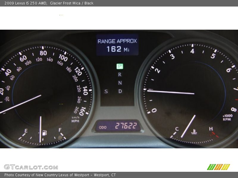 Glacier Frost Mica / Black 2009 Lexus IS 250 AWD