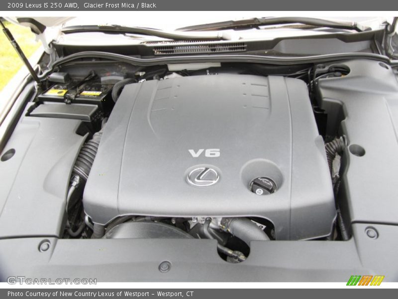 Glacier Frost Mica / Black 2009 Lexus IS 250 AWD