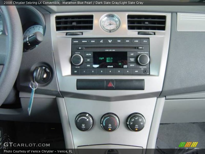 Marathon Blue Pearl / Dark Slate Gray/Light Slate Gray 2008 Chrysler Sebring LX Convertible