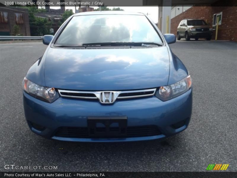 Atomic Blue Metallic / Gray 2008 Honda Civic EX Coupe