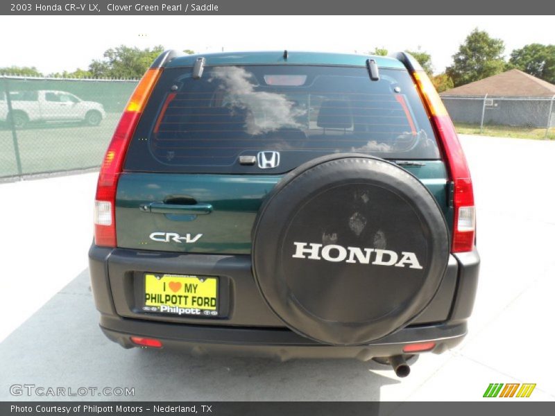Clover Green Pearl / Saddle 2003 Honda CR-V LX