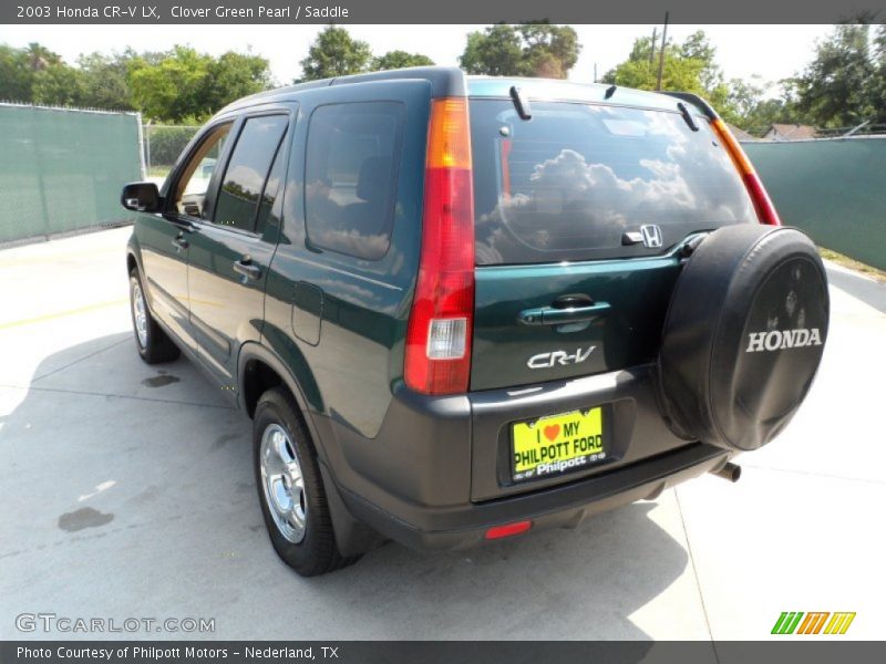 Clover Green Pearl / Saddle 2003 Honda CR-V LX