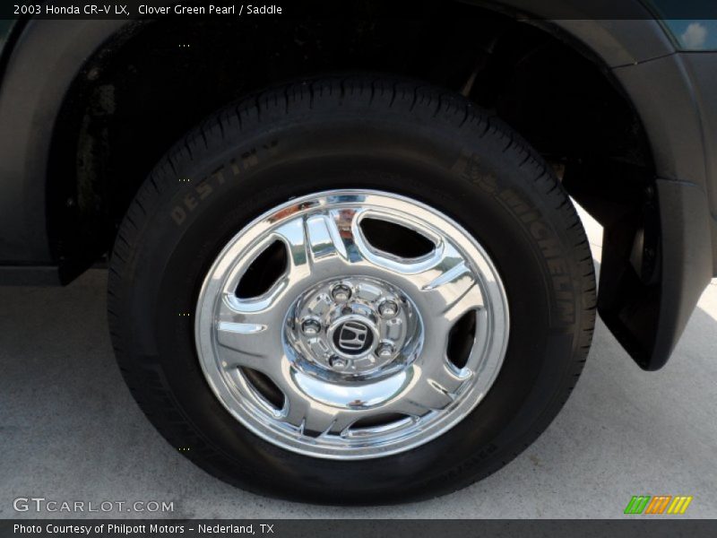 Clover Green Pearl / Saddle 2003 Honda CR-V LX