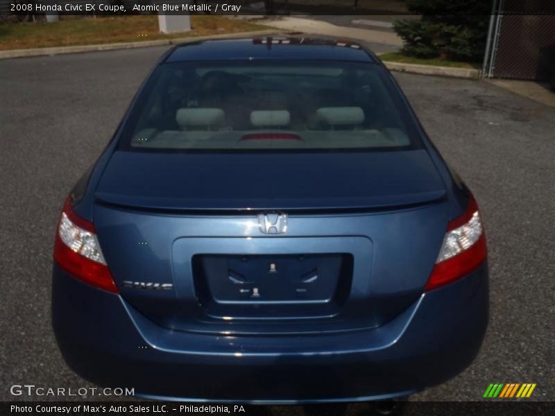 Atomic Blue Metallic / Gray 2008 Honda Civic EX Coupe