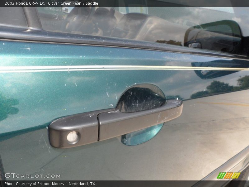 Clover Green Pearl / Saddle 2003 Honda CR-V LX