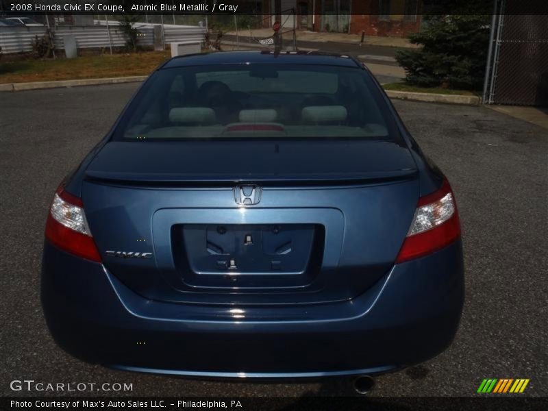 Atomic Blue Metallic / Gray 2008 Honda Civic EX Coupe