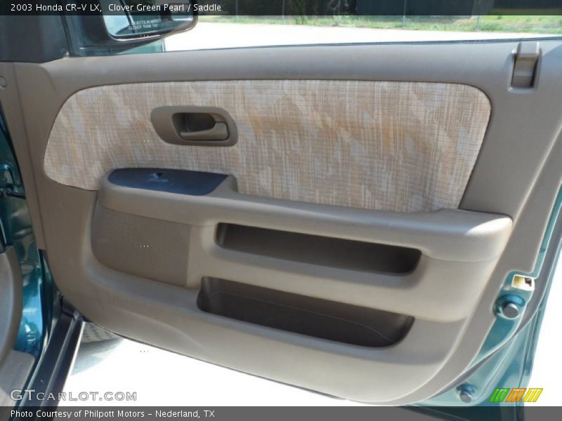 Clover Green Pearl / Saddle 2003 Honda CR-V LX