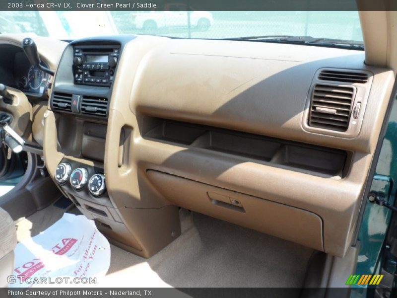 Clover Green Pearl / Saddle 2003 Honda CR-V LX