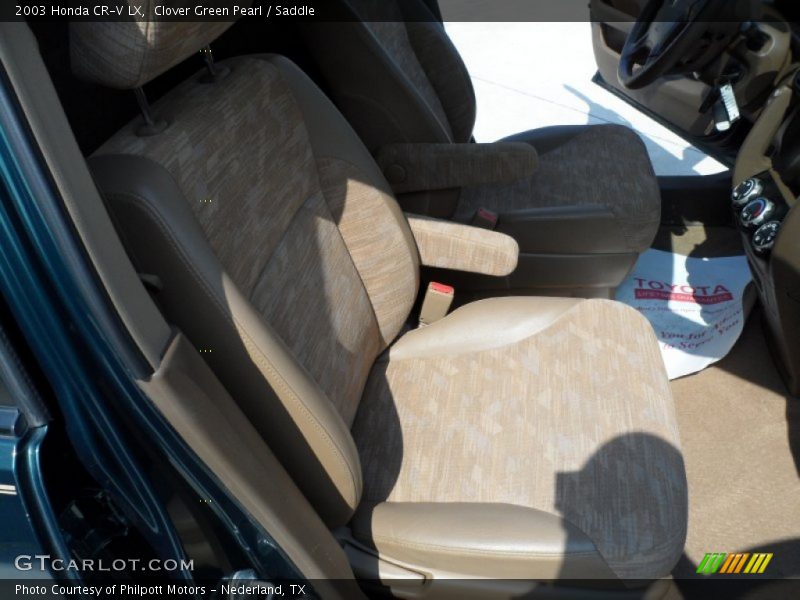 Clover Green Pearl / Saddle 2003 Honda CR-V LX