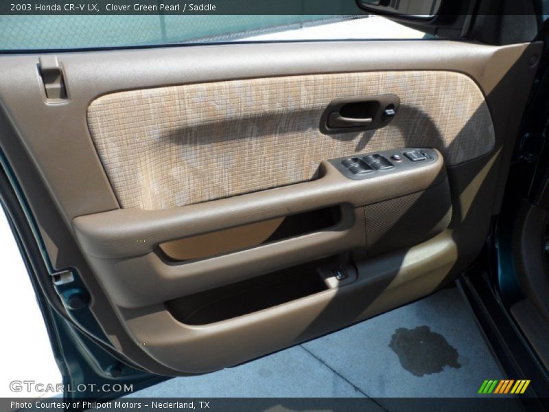Clover Green Pearl / Saddle 2003 Honda CR-V LX