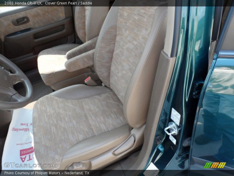 Clover Green Pearl / Saddle 2003 Honda CR-V LX